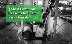 a chain link fence with the words 3 most common reasons for france visa details on it