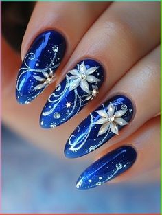 Acrylic Nail Designs Christmas, Christmas 2024 Nails, Christmas Gel Nail Designs, Purple Christmas Nails, Blue Christmas Nail Designs, Christmas Nails Art Designs, Christmas Acrylics, Nails Designs Christmas, Nail Art For Christmas