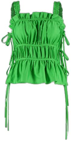 Spring Sleeveless Halter Top With Drawstring, Green Tops With Adjustable Straps For Party, Halter Neck Tops With Knotted Straps For Spring, Green Spaghetti Strap Halter Top For Spring, Strappy Tops With Tie Straps For Spring, Spring Strappy Top With Tie Straps, Spring Halter Neck Top With Drawstring, Strappy Tie-back Tops For Spring, Summer Tops With Knotted Straps And Halter Neck