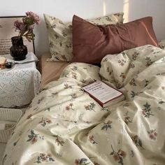 Dark Academia Bedding Set | Aesthetic Room Decor Cotton Bedding Set, Flat Bed, Cotton Bedding, Bed Sheet, Vintage Floral, Pillowcase, Bedding Set, Duvet Cover, Duvet