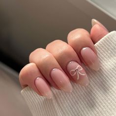 Ballerina Core, Bow Nail Designs, January Nails, Her Nails, Soft Nails, Nail Swag, Simple Nail, Nails 2024, Minimalist Designs