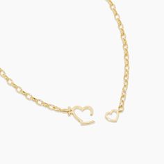 Parker Heart Necklace – gorjana Chic Heart Charm Jewelry For Wedding, Elegant Yellow Gold Charm Necklaces With Heart Beads, Elegant Yellow Gold Charm Necklace With Heart Beads, Elegant Everyday Jewelry With Heart Beads, Elegant Heart-shaped Jewelry With Delicate Chain, Elegant Double Heart Jewelry With Adjustable Chain, Elegant Delicate Chain Necklace For Valentine's Day, Chic Jewelry For Wedding And Valentine's Day, Chic Wedding Jewelry For Valentine's Day