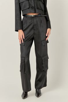 Our Satin Wide Leg Cargo Pants are the ideal choice for any wardrobe. With their wide leg design and multifunctional pockets these pants offer both style and convenience. The zipper with hook and bar closure ensures a secure fit while the hand-washing requirement makes them easy to care for. Glamorous and practical these pants are perfect for day-to-night looks. Experience stylish and versatile fashion with our Satin Wide Leg Cargo Pants. Wide leg cargo pants Pockets Zipper with hook and bar Han Jumpsuit Modern, Ivy Clothing, Summer Style Guide, Casual Party Dresses, Knit Outerwear, Casual Party, Pink Midi Dress, Fashion Night, Geek Chic