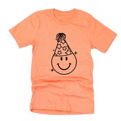 All Little Mama shirts are unisex sizing. They run slightly larger than typical women's shirts and slightly smaller than typical men's shirts. We recommend ordering your normal size for a regular fit.Please reference all size charts before purchasing.The default design color on this shirt is white, unless an option is given. Unisex Fun Graphic Print Shirt, Fun Funny Print Shirt, Orange Pre-shrunk Graphic Tee, Orange Pre-shrunk Graphic Tee Shirt, Cotton Smiley Face Crew Neck T-shirt, Cheap Fun Smiley Face T-shirt, White Playful T-shirt With Smiley Face, Casual Cotton T-shirt With Smiley Face, Fun Smiley Face Short Sleeve T-shirt