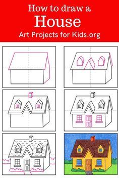 how to draw a house for kids that is easy and fun, it's also useful