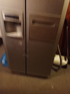 a close up of a refrigerator in a kitchen