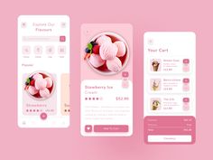 the app is designed to look like desserts