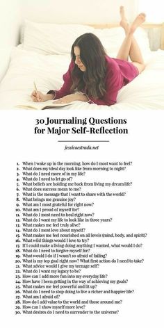 30 Journaling Questions for Major Self Reflection Journal Questions, Self Reflection, Self Care Activities, Bullet Journal Inspiration, Getting To Know You