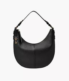 Shae Large Hobo - SHB3165001 - Fossil Fossil Purse, Leather Hobo Handbags, Hobo Handbags, Black Hardware, Leather Hobo, Personal Shopping, Smartwatch, Fossil, Zipper Pocket