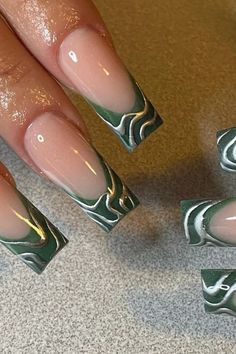 44+ The Epitome of Classy: The Enchanting World of Emerald Green Nails! Green Squared Acrylics, Emerald Green And Gold Almond Nails, Square Emerald Green Nails, Prom Nails Emerald Green And Silver, Dark Green Prom Nails Short, Almond Emerald Green Nails, Prom Nails Short Square, Graduation Nails Green, Green Prom Aesthetic