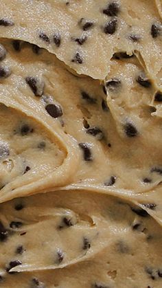 an image of chocolate chip cookie dough with icing