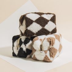 Indulge in luxury with our irresistibly soft Teddy Fabric Cosmetic Bag, the ultimate accessory for your beauty essentials. Crafted with plush terrycloth and adorned with a charming checkerboard pattern, this versatile pouch combines functionality with adorable style. Perfect for storing makeup, toiletries, skincare products, and more, it's a must-have addition to your daily routine or as a thoughtful gift for her. Features: Luxurious soft teddy fabric construction for a plush feel Stylish checke Sherpa Bag, Skincare Bag, Motley Crew, Purse Outfit, Lipstick Organizer, Teddy Fabric, Cute Stockings, Thoughtful Gifts For Her, Soft Teddy