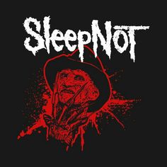 a black and red poster with the words sleep not on it