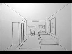 a drawing of a living room with couches and tables