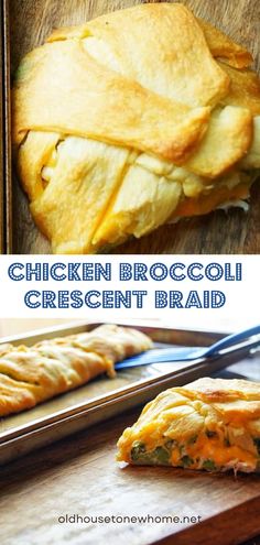 the chicken broccoli crescent bread is ready to be baked in the oven and eaten