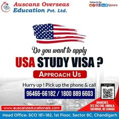 an advertisement for the usa study visa program