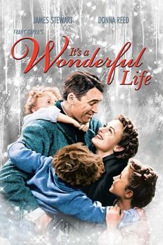 the movie it's a wonderful life with two people hugging each other and smiling