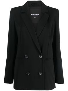 black peak lapels double-breasted button fastening long sleeves two front welt pockets Black Blazer Women, Blazer Women, Blazer Black, Breasted Blazer, Double Breasted Blazer, Black Blazer, Black Blazers, Blazers For Women, Outerwear Women