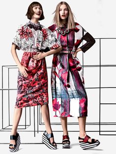 Geometric Floral Fashion Editorials - Craig McDean Shot and Editorial for Vogue US March 2014 Editorial Vogue, Craig Mcdean, Mix & Match, Geometric Fashion, Petal Pushers, Vogue Us, Looks Street Style, Floral Fashion, Fashion Editorial