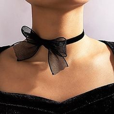 Black Lace Choker Necklace, Bow Choker, Black Lace Choker, Lace Choker Necklace, Velvet Choker Necklaces, Cheap Necklaces, Leather Choker Necklace, Black Choker Necklace, Womens Chokers