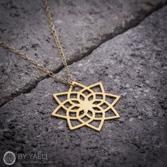 "Geometric flower of life celtic necklace, Inspired by the beauty of the Irish culture. one of the oldest sacred symbols known to man, universal symbol of creation. ♥WANT TO MAKE IT PERSONAL? ♥ Add a charm letter to your necklace - Add this item: https://www.etsy.com/il-en/listing/687931684 ★ Comes in our signature box, ready for gift giving. ★ Available in Gold [18K goldfield & gold plated brass ] ★ Available in Silver [sterling silver & silver plated brass ] ★ Pendant size : 1.20\"x1.2 Symbolic Flower Pendant Necklace For Gift, Geometric Gold Jewelry Gift, Symbolic Flower Pendant Necklace As Gift, Handmade Geometric Jewelry For Gifts, Handmade Geometric Jewelry Gift, Symbolic Gold Metal Necklace, Symbolic Star Of David Necklace For Gift, Gold Spiritual Metal Necklace, Handmade Elegant Star Of David Jewelry