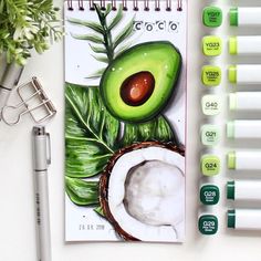 Copic Marker Art, Copic Art, 수채화 그림, Sketch Markers, Arte Sketchbook, Marker Drawing, Color Pencil Art, Food Drawing, Painting Art Projects