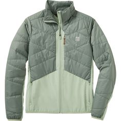 Women's AKHG Outer Limit Hybrid Jacket | Duluth Trading Company Recycled Polyester Long Sleeve Outerwear For Outdoor Activities, Midweight Long Sleeve Windbreaker For Outdoor Work, Lightweight Winter Sports Outerwear, Lightweight Long Sleeve Outerwear For Hiking, Winter Track Jacket For Outdoor Activities, Recycled Polyester, Winter Track Jacket For Outdoor Activities In Recycled Polyester, Winter Track Jacket For Outdoor Activities, Fitted Moisture-wicking Outerwear For Outdoor Activities, Winter Sportswear Outerwear In Recycled Polyester