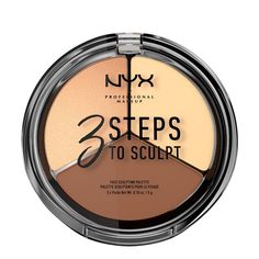 Nyx 3 Steps To Sculpt Pallette. Brand New. Sculpt Face, Nyx Contour, Makeup Contouring, Face Sculpting, Contouring Makeup, Nyx Lipstick, Makeup Step By Step, Contour Palette, Real Techniques