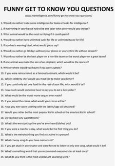 21 Questions, Funny Questions, Deep Questions