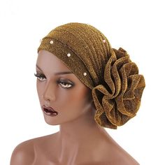 Indian Hat, Flowers Headband, African Head Wraps, Glitter Flowers, Head Ties, Gold Headband