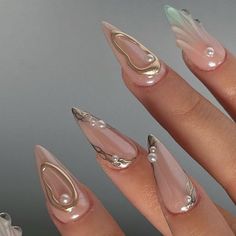 Squiggle Nails, Edgy Nail Art, Artist Nails, Back At Work, Hello Nails, Cute Nails For Fall, Edgy Nails, Simple Gel Nails, Colored Acrylic Nails