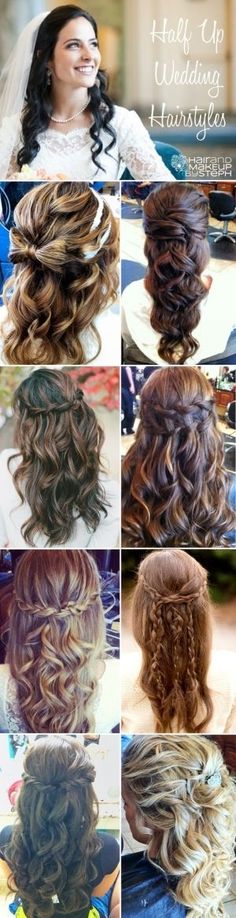 Hair opinions appreciated :) : wedding Half Up Half Down Prom Hairstyles Half Updos Prom Hairstyles2010 2011 by Brigid525 Wedding Curls, Winter Wedding Hair, Ideas Nails, Bohol, Wedding Hairstyles For Long Hair, Half Up Hair, Wedding Hair And Makeup, Nails Ideas