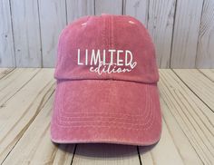 *Limited Edition funny, sassy saying embroidered design in white on a pink color distressed hat. *Adjustable strap closure *Hand Wash Only *Adjustable hat: baseball caps come in one size, the strap at the back allows to adjustable to fit most sizes, classic design, great for women and men to wear *Wide application: vintage baseball hat is good for outdoor activities like walking, cycling, golfing, also great for attending sporting events, beach, pool or lake, and other outdoor events *Unstructured hat *Returns & Exchanges* Not Accepted: But please contact me if you have problems with your order. Pink Snapback Baseball Cap With Embroidered Logo, Trendy Pink Baseball Cap With Embroidered Logo, Trendy Adjustable Pink Dad Hat, Trendy Pink Adjustable Dad Hat, Pink Trucker Hat With Letter Print And Curved Brim, Pink Cotton Hat Gift, Pink Cotton Baseball Cap With Letter Print, Pink Hats With Letter Print And Curved Brim, Trendy Pink Hat With Embroidered Logo