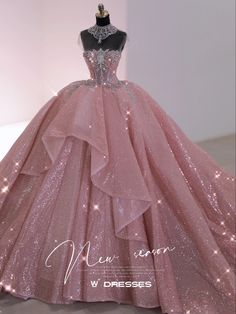 Princess Ball Gowns Pink, Pink Gown For Debut, Disney Prom Dresses Princesses, Debut Dresses, Quinceanera Themes Dresses, Pink Princess Dress, Quinceñera Dresses