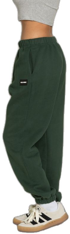 Sporty Green Pants With Elastic Side Panels, Casual Green Sweatpants With Elastic Side Panels, Casual Green Pants With Elastic Side Panels, Green Athleisure Pants With Elastic Side Panels, Green Sweatpants With Elastic Waistband For Loungewear, Relaxed Fit Full Length Sweatpants With Elastic Side Panels, Sporty Full-length Sweatpants With Elastic Cuffs, Sporty Straight Joggers With Ribbed Waistband, Green Athleisure Sweatpants