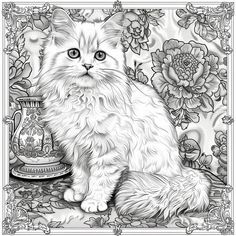 Creative Fun for Family: Kitten Coloring Page Cats To Paint, Kittens Coloring, Motor Coordination, Independent Study, Art Students, Classroom Setting, Crystal Suncatchers, Children Books, Color Theory