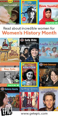 an advertisement for women's history month with pictures of women in different colors and sizes