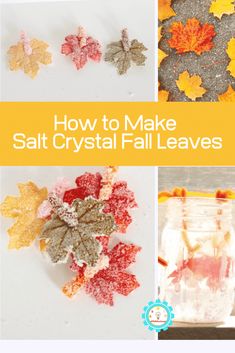 how to make salt crystal fall leaves