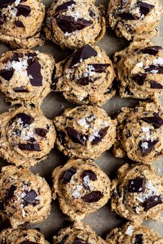 cookies with chocolate chips and coconut on top