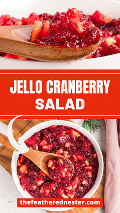 this jello cranberry salad is the perfect side dish for any holiday gathering