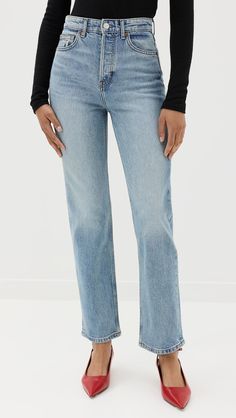 Reformation Cynthia Stretch High Rise Straight Jeans | Shopbop Reformation Clothing, High Rise Straight Jeans, Medical Problems, Save Earth, Fall 2024, Healthcare Professionals, Straight Jeans, Stretch Denim, Timeless Design