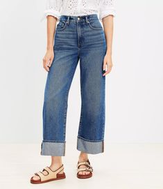 36709038 High Cuffed Jeans, Wide Cuff Jeans, Exclusive Clothing, Petite Pants, Petite Jeans, Crop Jeans, Everyday Dresses, Dress With Cardigan, Pant Shirt