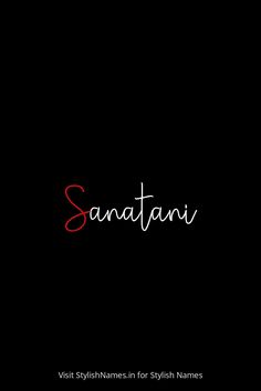 the name santana written in red on a black background