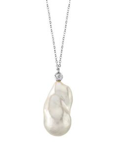 This pendant features a gorgeous white 15mm high quality Freshwater Baroque pearl, hand picked for its luster and unique overtones. The pearl is mounted on the finest 14K gold chain with circular bail at the top. The chain comes with an adjustable length from 16-18 inches
The pendant is packaged in a beautiful jewelry box, perfect for gifting. White Gold Pearl Pendant Necklace In Drop Shape, Formal White Pearl Necklace With Cable Chain, White Gold Teardrop Pearl Necklace With Charm, Pearl White Necklace With Briolette Pearl Charm, Luxury Pearl Drop Necklace With Briolette Shape, Luxury Briolette Pearl Drop Necklace, Fine Jewelry Briolette Pearl Necklace, White Gold Teardrop Pendant Pearl Necklace, Elegant Baroque Pearl Round Pendant Necklace