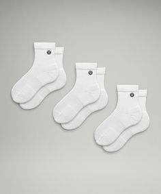 Women's Daily Stride Quarter Socks *3 Pack | Women's Socks | lululemon Backpacking Equipment, Quarter Socks, Xmas Wishes, Women's Socks, Bra Shop, Lululemon Women, The Little Things, Christmas Wishlist, Preppy Outfits