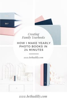 four books with the title how i make nearly photo books in 24 minutes