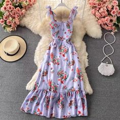 Floral spaghetti strap dress,cute dressMaterial:blendedColor:purple,white,black,blueStyle:cuteFeatures:floralSize(cm):M,L 1inch=2,54cmM:length:112,bust:84-94,waist:74 L:length:113,bust:88-98,waist:78 Floral Spaghetti Strap Dress, Shoulder Strap Dress, Cosplay Clothes, Long Floral Skirt, Ruffles Dress, Lantern Sleeve Top, Night Club Dress, Prom Dresses Vintage, A Line Prom Dresses