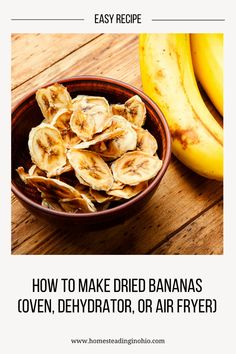 a bowl filled with sliced bananas on top of a wooden table