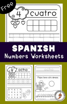 spanish numbers worksheets for kids to learn