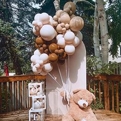 Brand: DECGOLColor: CoffeeFeatures: DIFFERENT SIZES: You will receive 100pcs Brown balloons , about 18inch 5pcs, 12inch 30pcs, 10inch 30pcs, 5inch 35pcs . Different sizes and sufficient quantities can meet your various needs.STYLISH COLORS : Brown balloon is very popular color in party. It can be decorated alone or match with other colours baloons/decorations to make your party look colorful and gorgeous.PERFECT PARTY DECORATIONS: The party balloons is very suitable for birthday parties, weddings, baby shower parties, Valentine's Day, Easter parties, children's parties, Photo Shoots, Theme Party, Christmas Party and etc.EASY TO USE: Recommend to blow up the balloons by using a balloon pump to save time and energy. You can make these giant balloons and samll balloons as a balloon garland or Foto Gender Reveal, Bear Baby Shower Theme, Valentines Baby Shower, Idee Babyshower, Baby Birthday Decorations, Baby Boy 1st Birthday Party, Teddy Bear Birthday, Baby Shower Theme Decorations